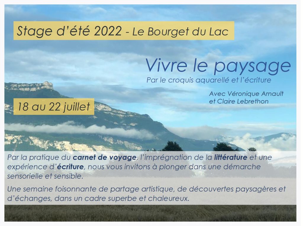 Stage d'été 2022 de l'Atelier d'art esquisse au Bourget du lac (73)