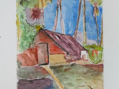 Copies d'oeuvres de Gauguin par les adultes de l'atleier d'art esquisse de Rambouillet 2017-18