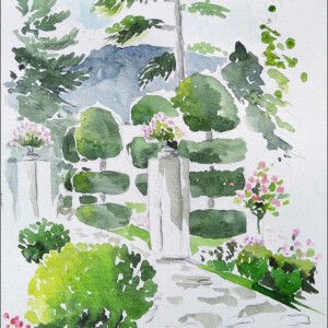 Aquarelles réalisées pendant le stage de l'atelier d'art esquisse été 2017-10