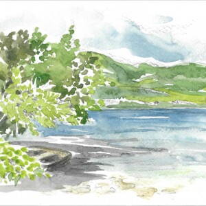 Aquarelles réalisées pendant le stage de l'atelier d'art esquisse été 2017-8