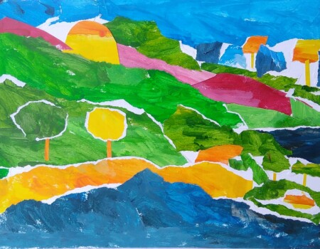 Collage atelier d'art esquisse