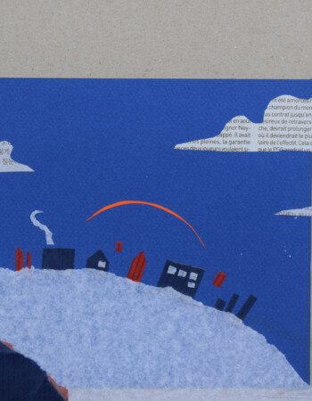 peinture des lycéens de l'atelier d'art esquisse autour d'un poème d'Hervé Martin