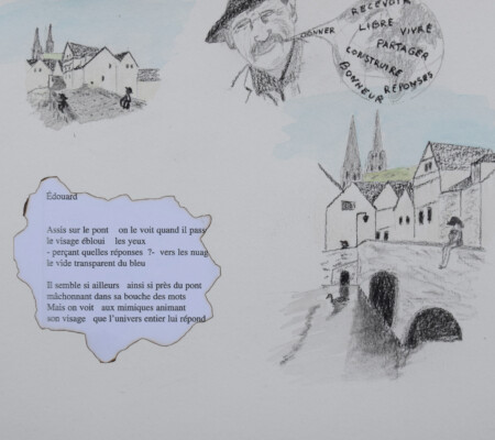 Travail réalisé en écho à un poème d'Hervé Martin (et cet éprouvé des ombres - éditions Henry)
