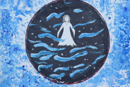 Peinture à partir d'un conte donné par Caroline Gilly