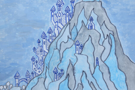 Peinture à partir d'un conte donné par Caroline Gilly