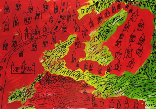 Travaux de l'atelier d'art esquisse de Rambouillet autour de Rêverie de Debussy