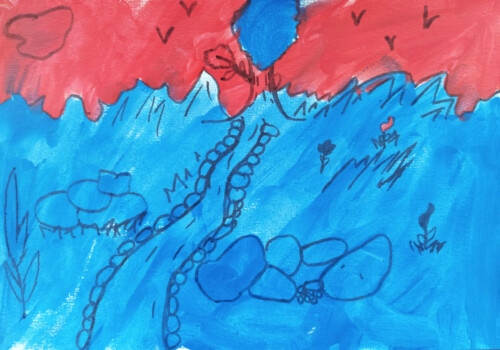 Travaux de l'atelier d'art esquisse de Rambouillet autour de Rêverie de Debussy