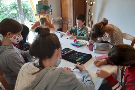 Fabrication de marques pages autour des haïkus de Michel Duflo