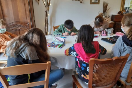 Marques pages réalisés par l'atelier ados à partir des haïkus du recueil Falaises d'Aval de Michel Duflo et Véronique Arnault