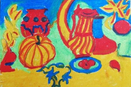 Travail sur la couleur par les jeunes et adultes de l'atelier d'art esquisse