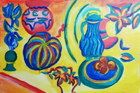 Travail sur la couleur par les jeunes et adultes de l'atelier d'art esquisse