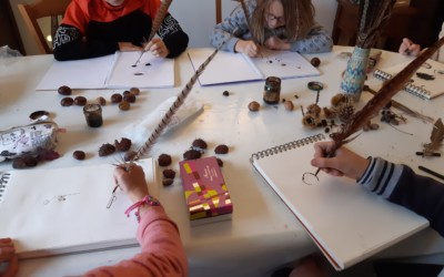 Atelier enfants; Dessins réalisés par les enfants de l'atelier d'art esquisse de Rambouillet. 2021-2022