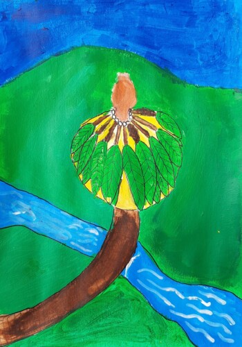 Peintures réalisées par les enfants de l'atelier d'art esquisse de Rambouillet 2021-22