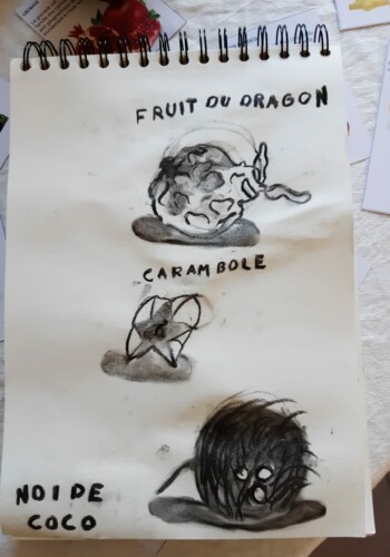 Dessins réalisés par les enfants de l'atelier d'art esquisse de Rambouillet 2021-2022