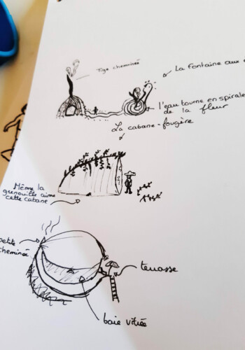Projet d'architecture végétale par les ados de l'Atelier d'art esquisse de Rambouillet 2022