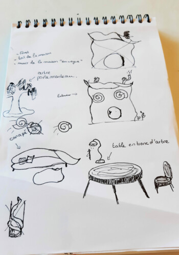 Projet d'architecture végétale par les ados de l'Atelier d'art esquisse de Rambouillet 2022