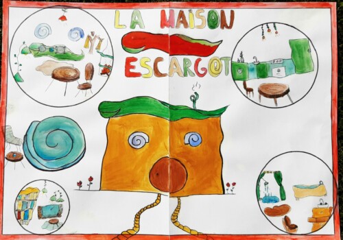 Projet collectif de maison vég&tale réalisé par l'Atelier d'art esquisse de Rambouillet 2022