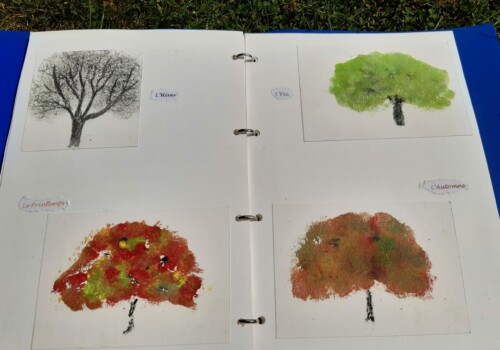 Travaux réalisés par l'atelier d'art esquisse de Rambouillet dans le cadre du cours de dessi, cours de peinture et collage 2021-2022