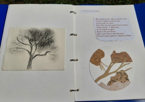 Travaux réalisés par l'atelier d'art esquisse de Rambouillet dans le cadre du cours de dessi, cours de peinture et collage 2021-2022