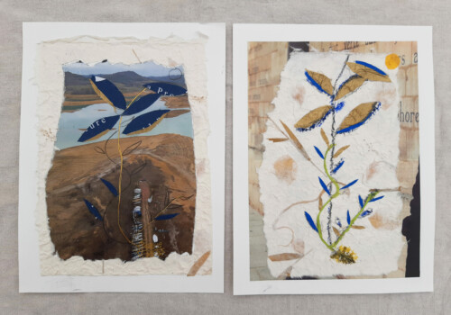 Dessin, peinture et collage de l'atelier des jeunes et adultes de l'Atelier d'art esquisse de Rambouillet, année 2023-2024.