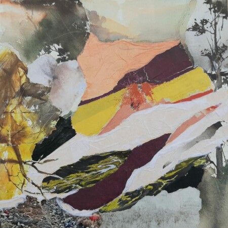 Dessins, collages et peintures réalisées par l'atelier d'art esquisse de Rambouillet (adultes) en 2023-2024 à partir d'un univers minéral.