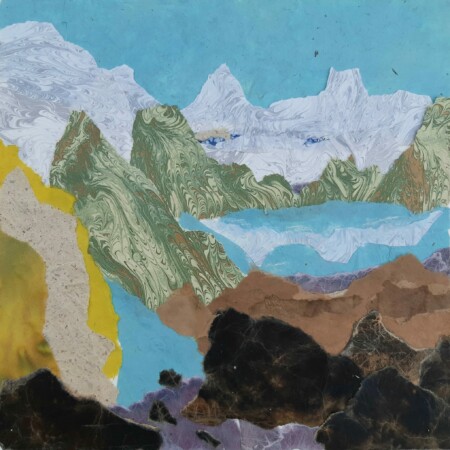 Dessins, collages et peintures réalisées par l'atelier d'art esquisse de Rambouillet (adultes) en 2023-2024 à partir d'un univers minéral.